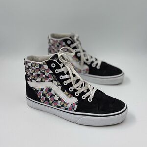 Vans checkered butterfly sk8 hi women’s size 9.5